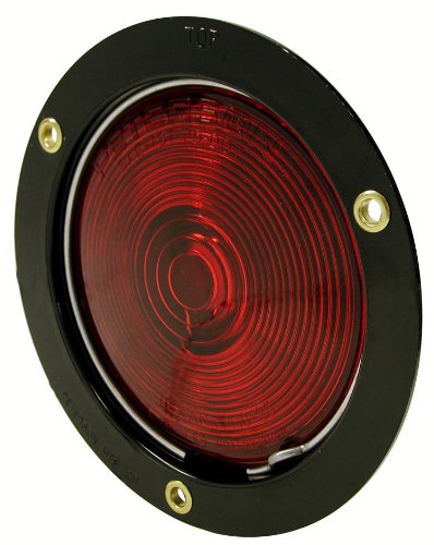 Peterson 413 Red Flush Mount Stop, Turn and Tail Light - Brass Socket - Poly Housing - Standard Lens